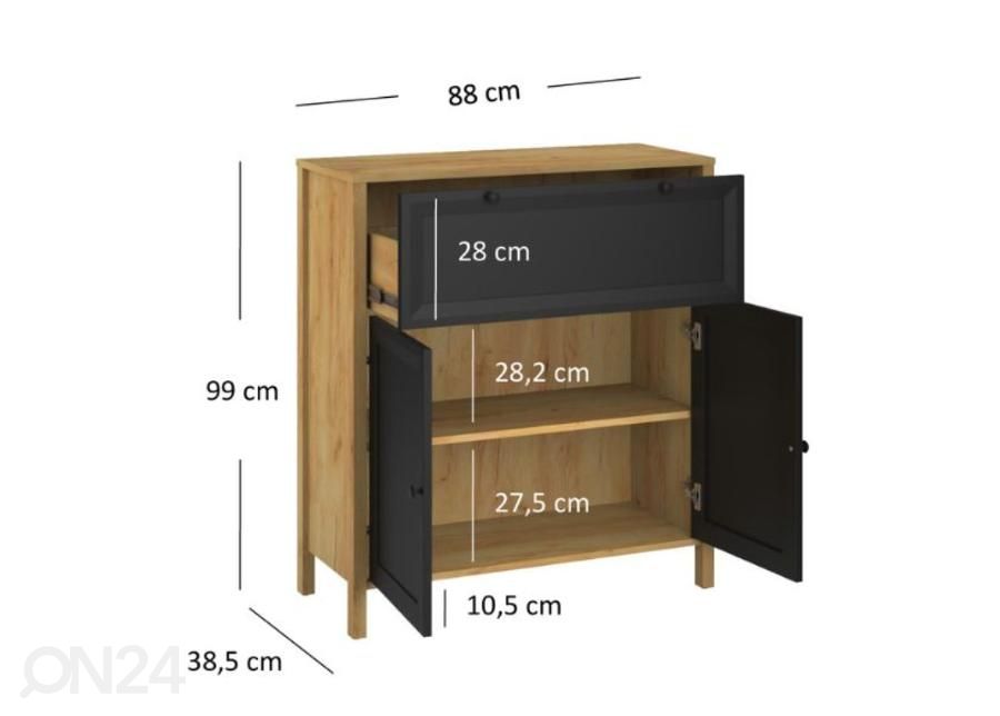 Lipasto Brent 88 cm kuvasuurennos mitat