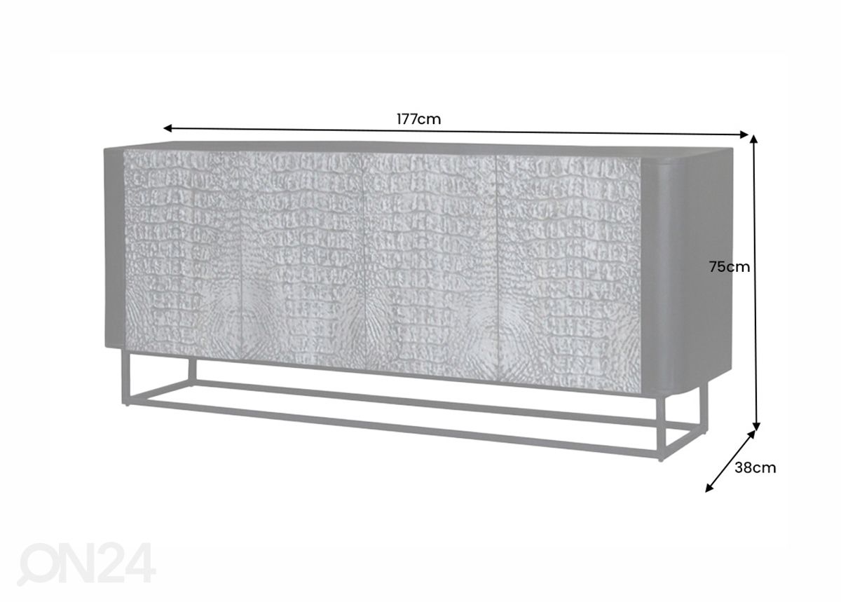 Lipasto Croco 177 cm kuvasuurennos mitat