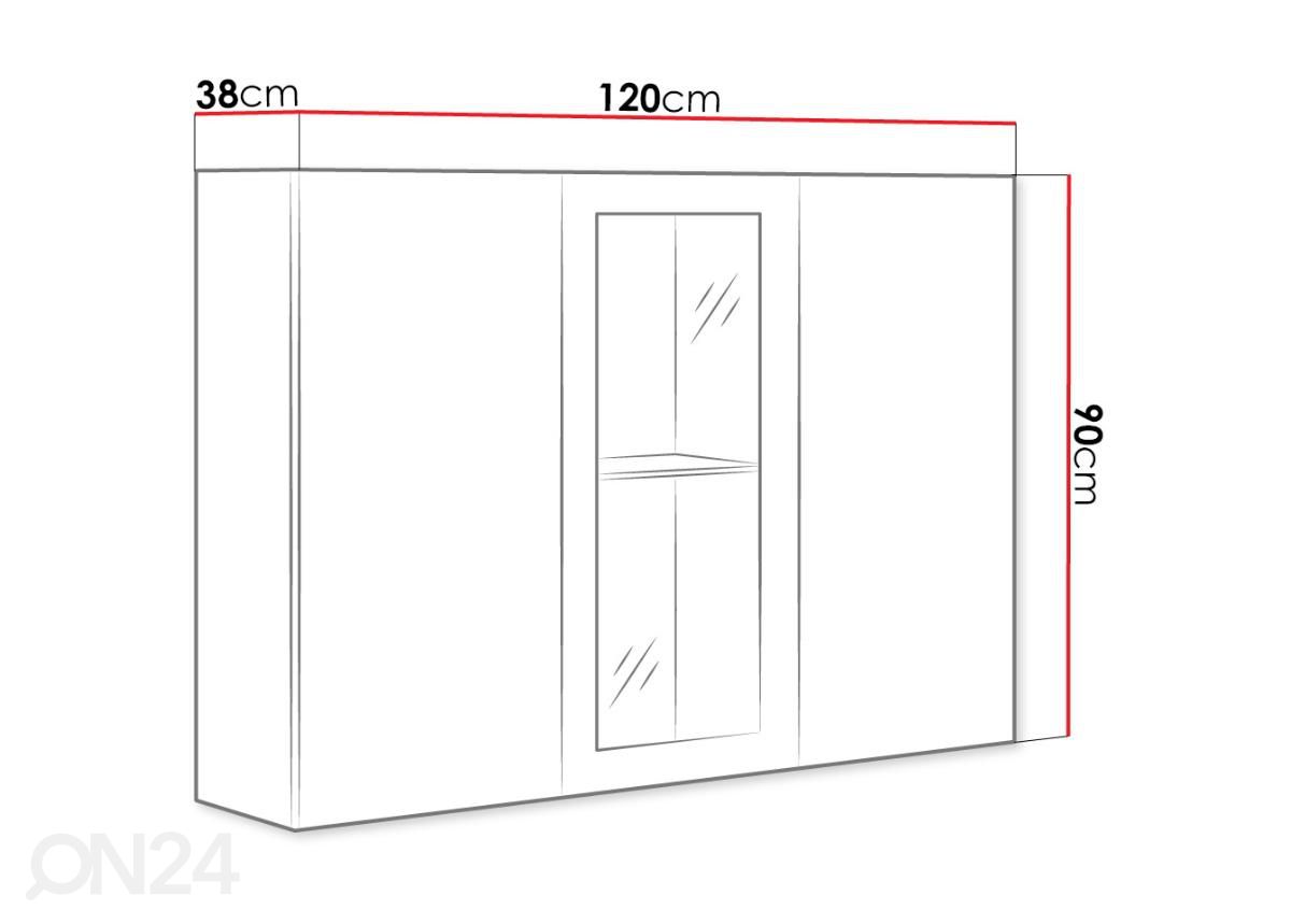 Lipasto Figo 120 cm kuvasuurennos mitat