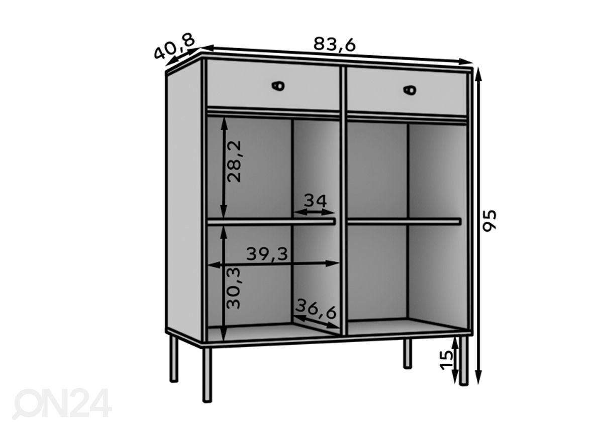 Lipasto orun 83,6 cm kuvasuurennos mitat