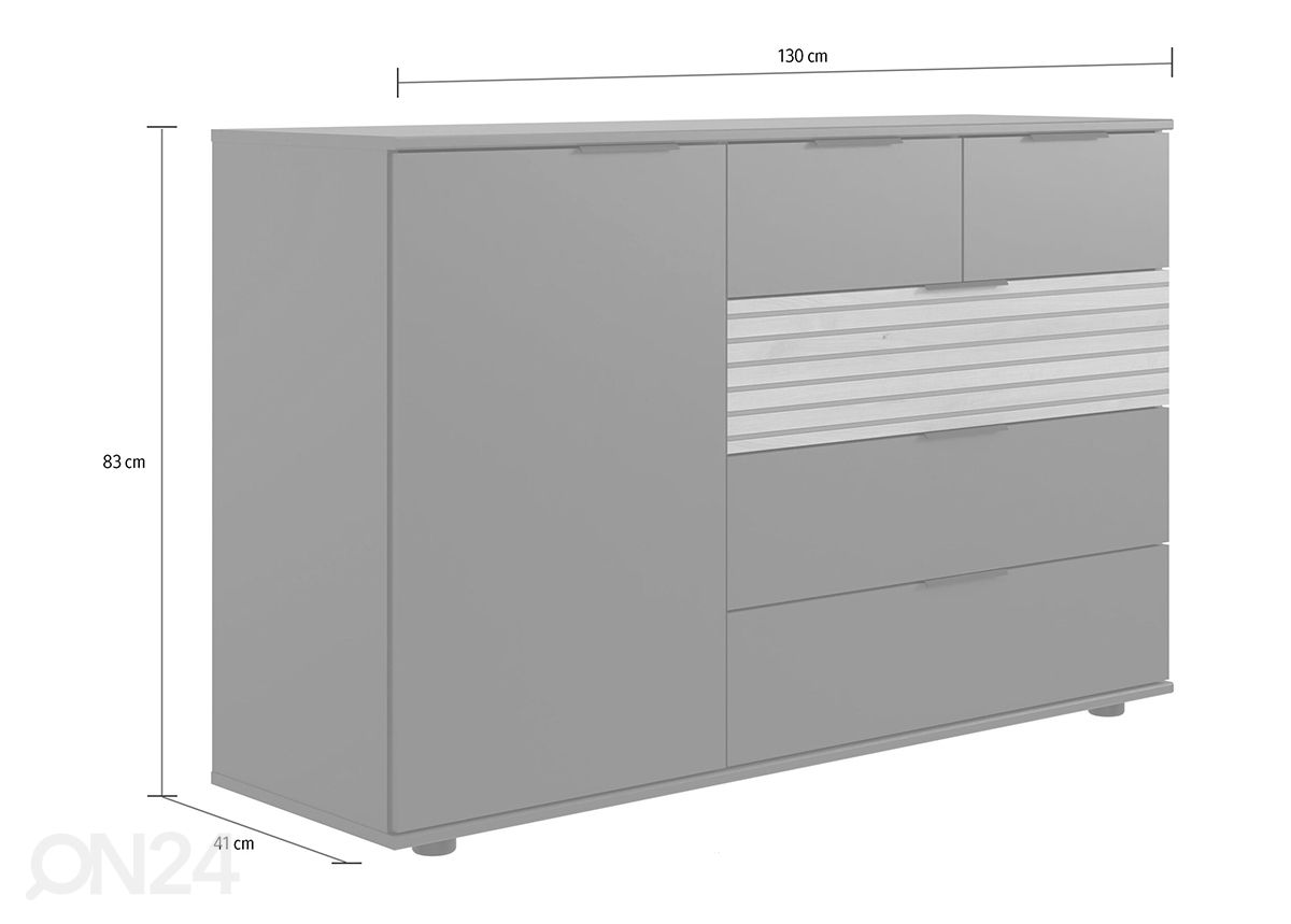 Lipasto Rotterdam 130 cm kuvasuurennos mitat