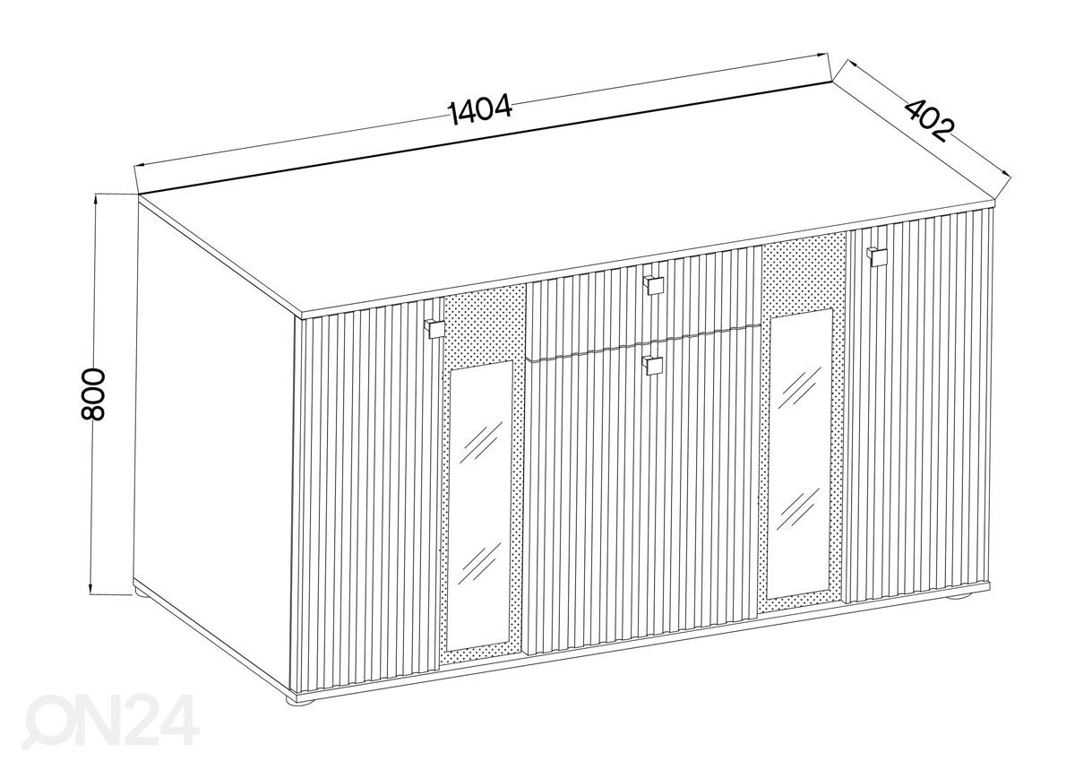 Lipasto Sala 140 cm kuvasuurennos mitat