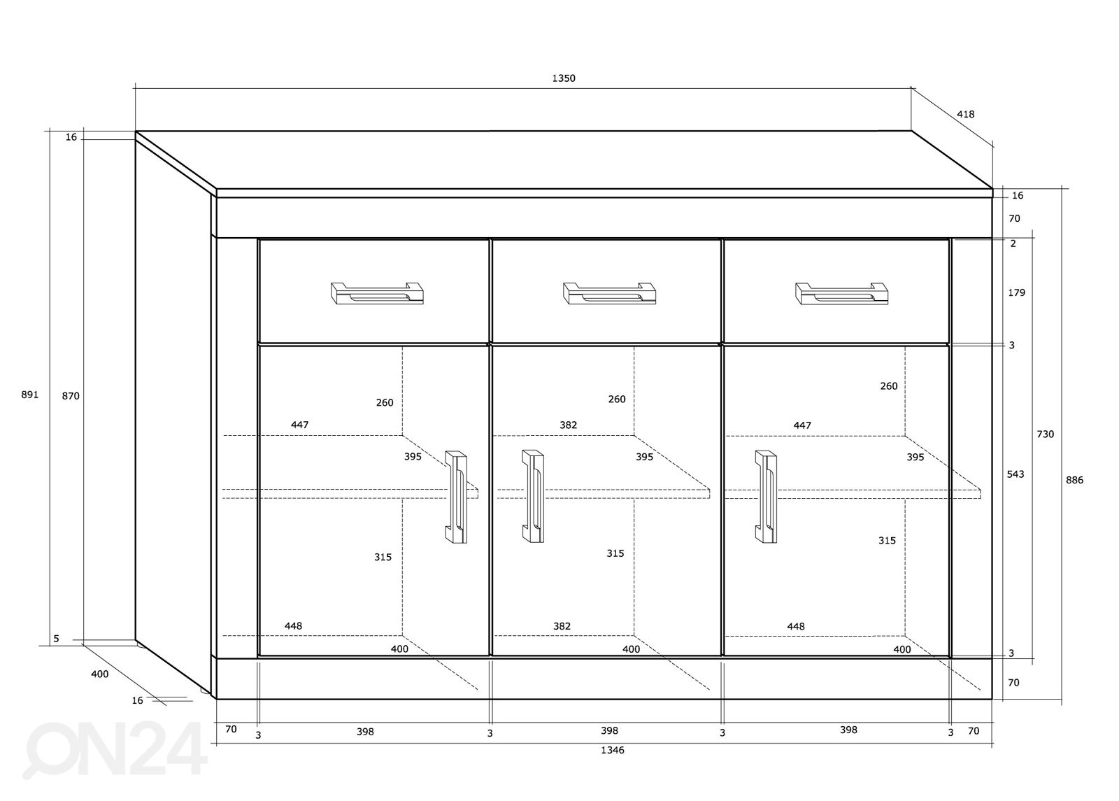 Lipasto Skibbereen 135 cm kuvasuurennos mitat