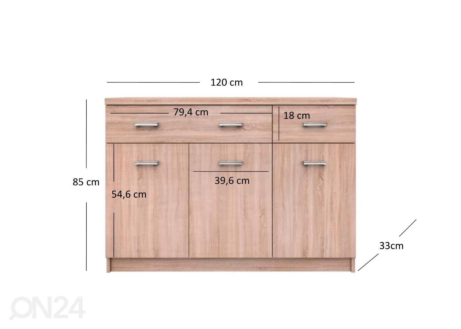 Lipasto Top mix 120 cm kuvasuurennos mitat