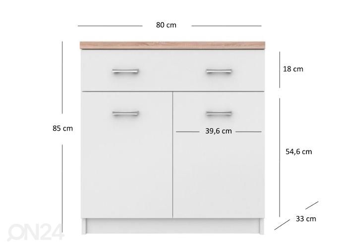 Lipasto Top mix 80 cm kuvasuurennos mitat