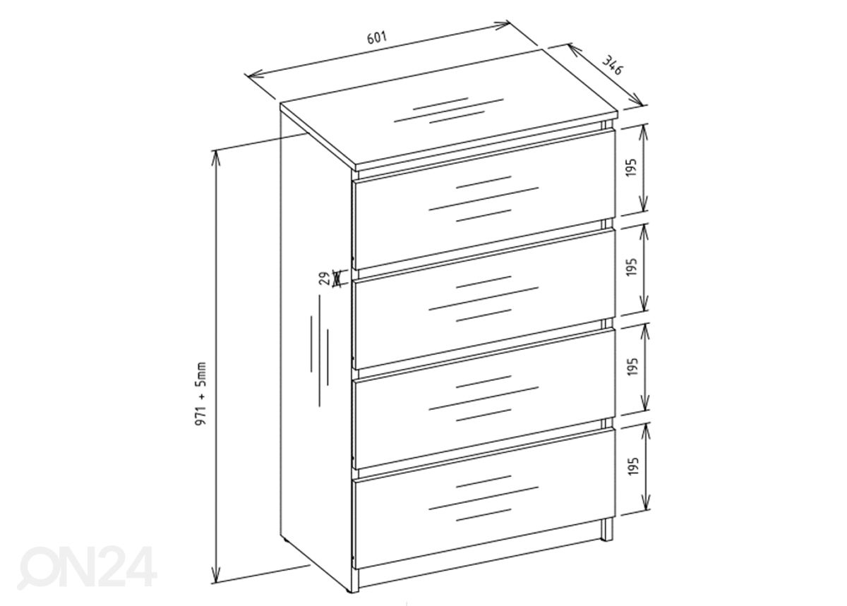 Lipasto Toronto 60 cm kuvasuurennos