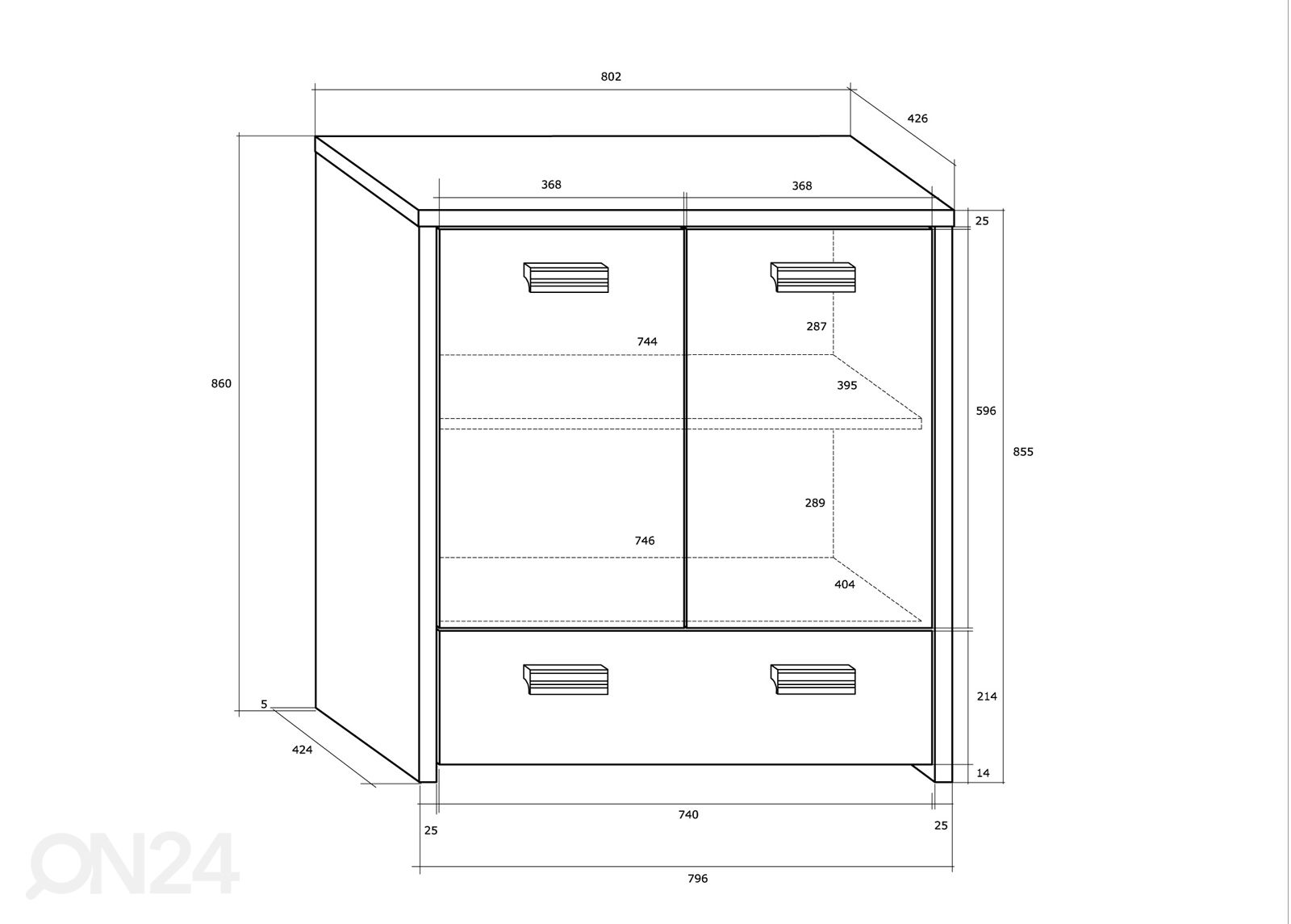 Lipasto Ville 80 cm kuvasuurennos mitat