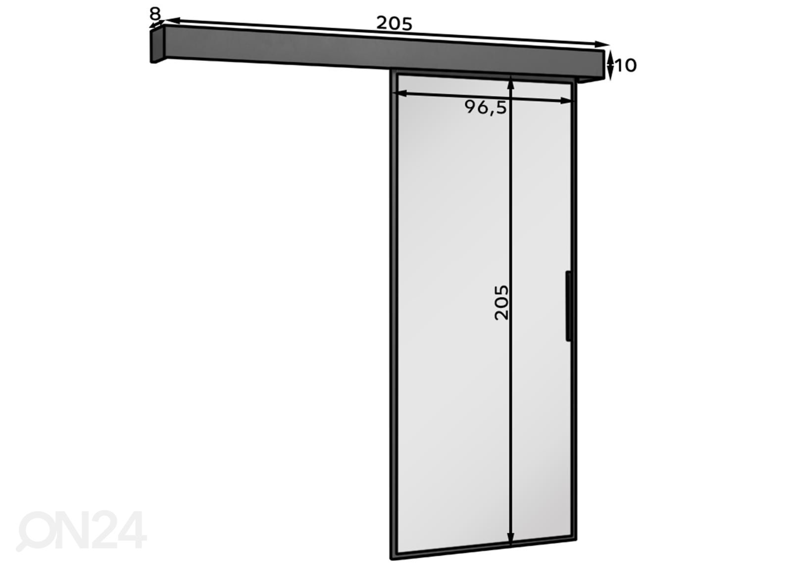 Liukuovi Monte 96,5 cm kuvasuurennos mitat