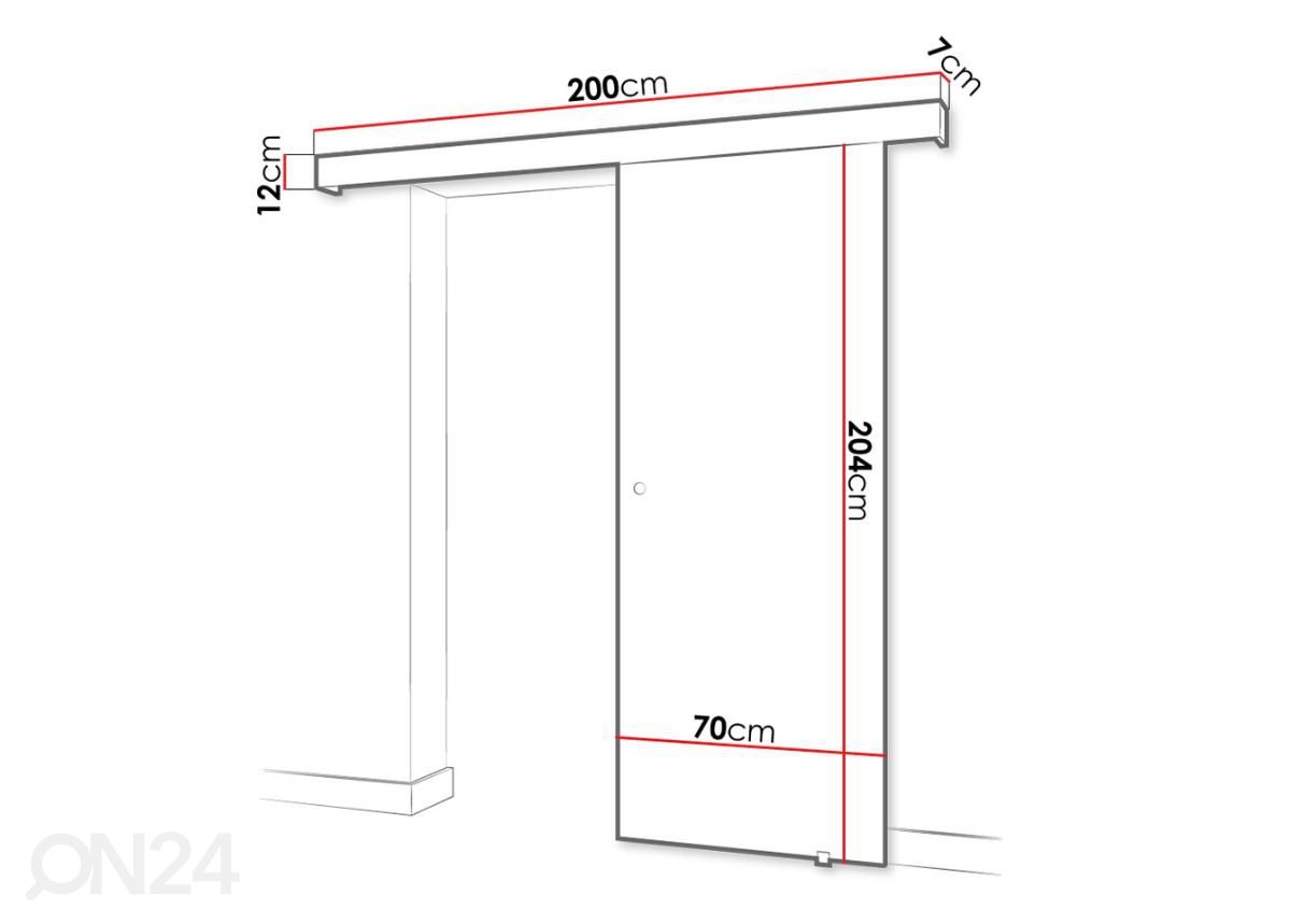 Liukuovi Salwador Ryfe II 70 cm kuvasuurennos mitat