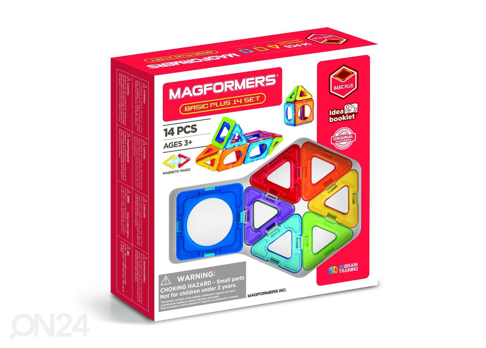 Magformers Magneetti rakennussarja Basic Plus, 14 osaa kuvasuurennos