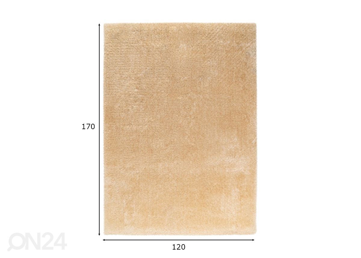 Matto Glamour Beige 120x170 cm kuvasuurennos mitat