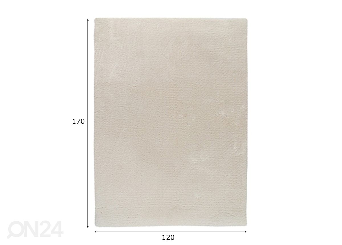 Matto Glamour Ivory 120x170 cm kuvasuurennos mitat