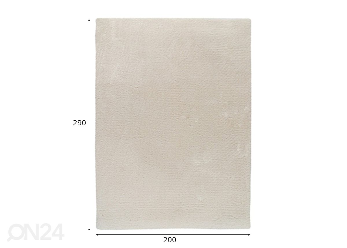 Matto Glamour Ivory 200x290 cm kuvasuurennos mitat