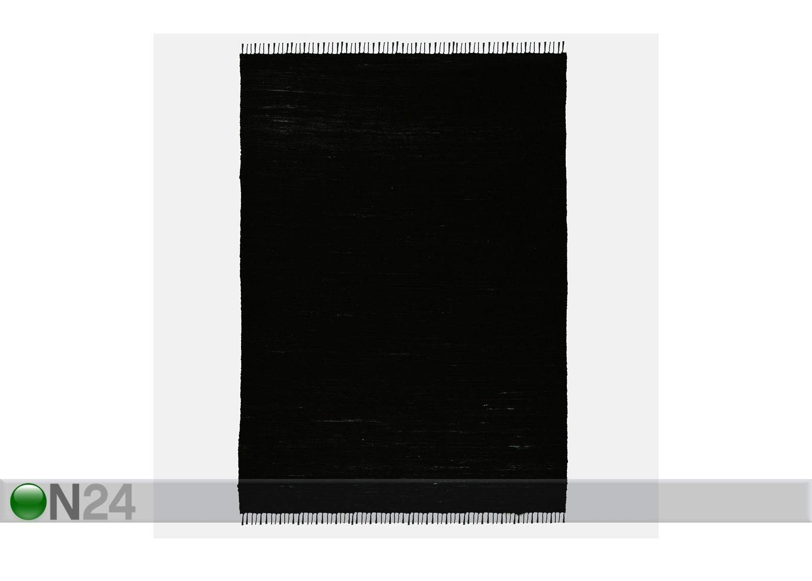 Matto Happy Cotton Uni 160x230 cm, musta kuvasuurennos
