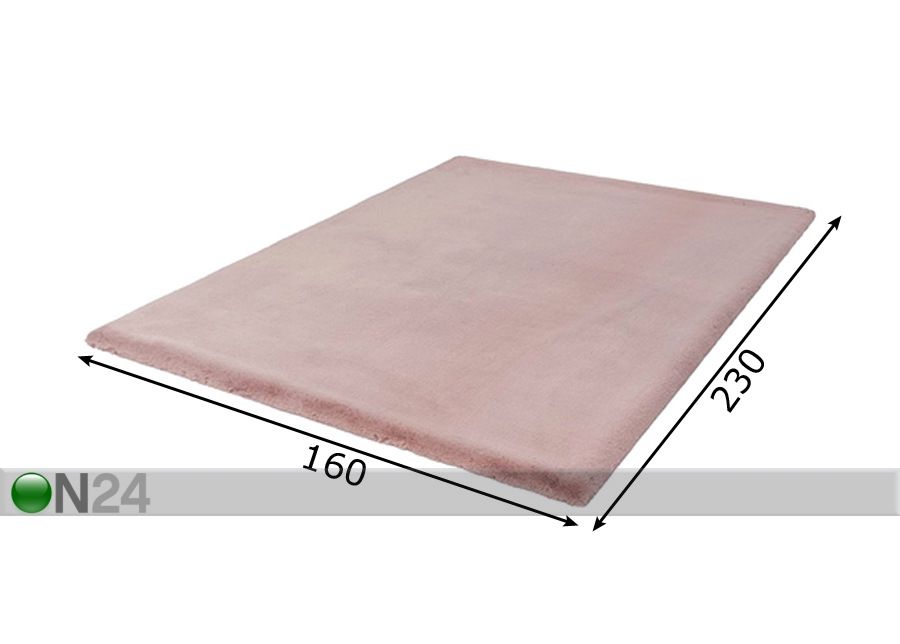 Matto Heaven Pink 160x230 cm kuvasuurennos mitat