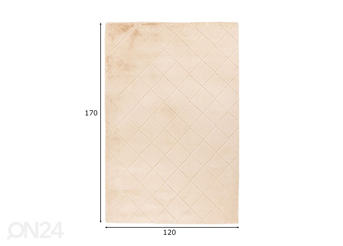 Matto Impulse Beige 120x170 cm kuvasuurennos mitat