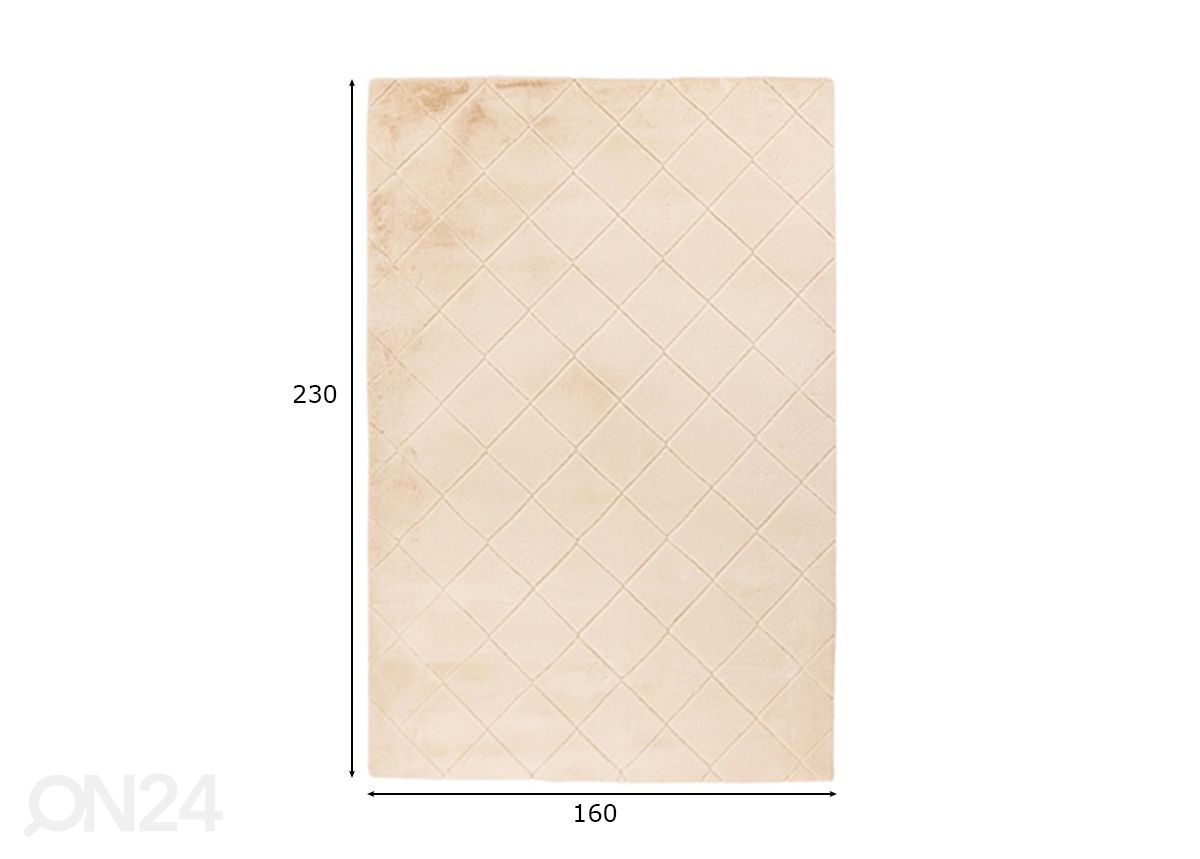 Matto Impulse Beige 160x230 cm kuvasuurennos mitat