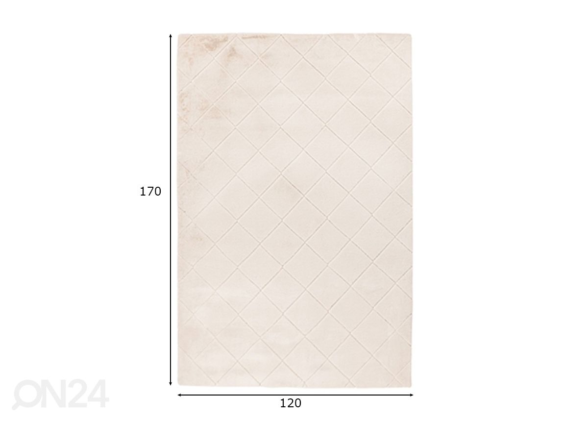 Matto Impulse Ivory 120x170 cm kuvasuurennos mitat