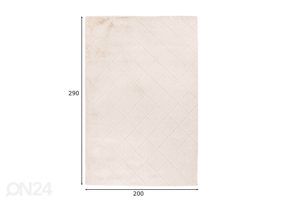 Matto Impulse Ivory 200x290 cm kuvasuurennos mitat