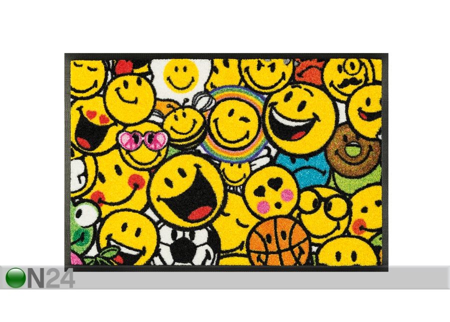 Matto SMILEY ALLOVER 40x60 cm kuvasuurennos