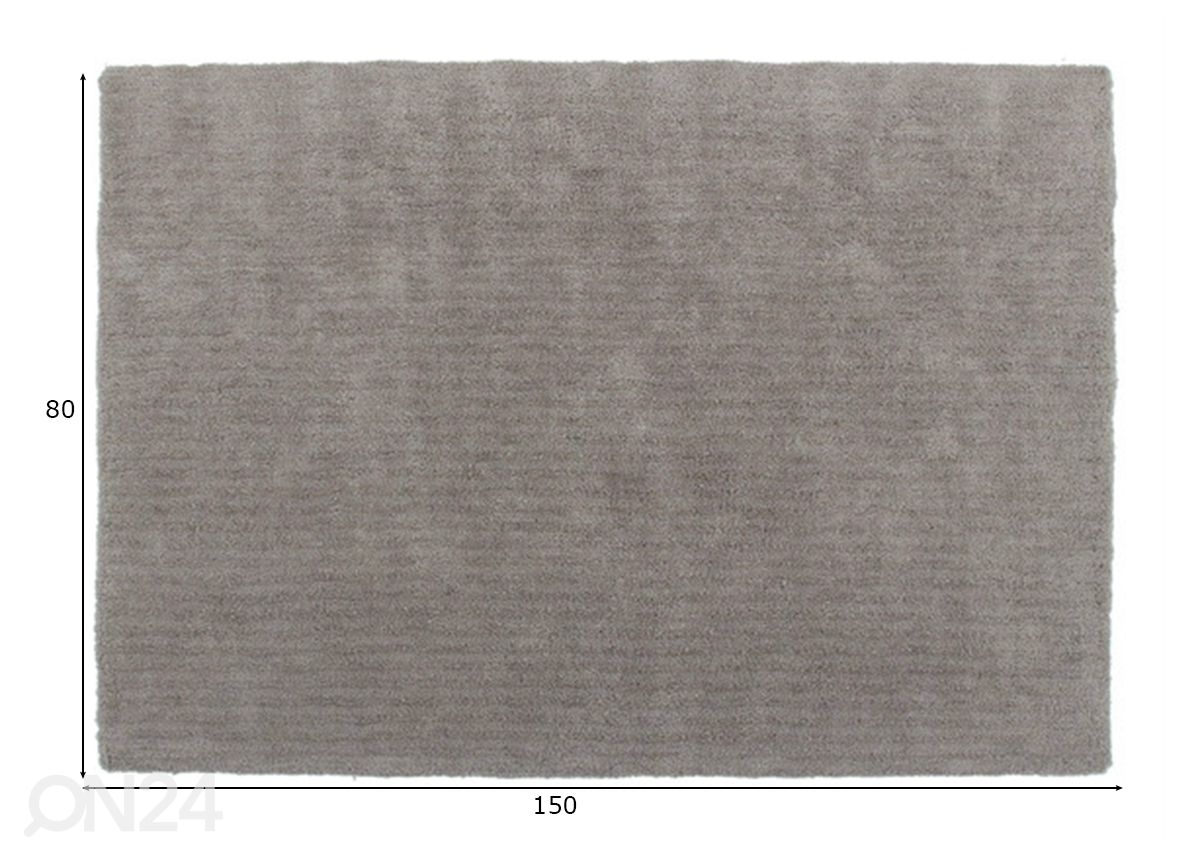 Matto Velvet 80x150 cm kuvasuurennos mitat