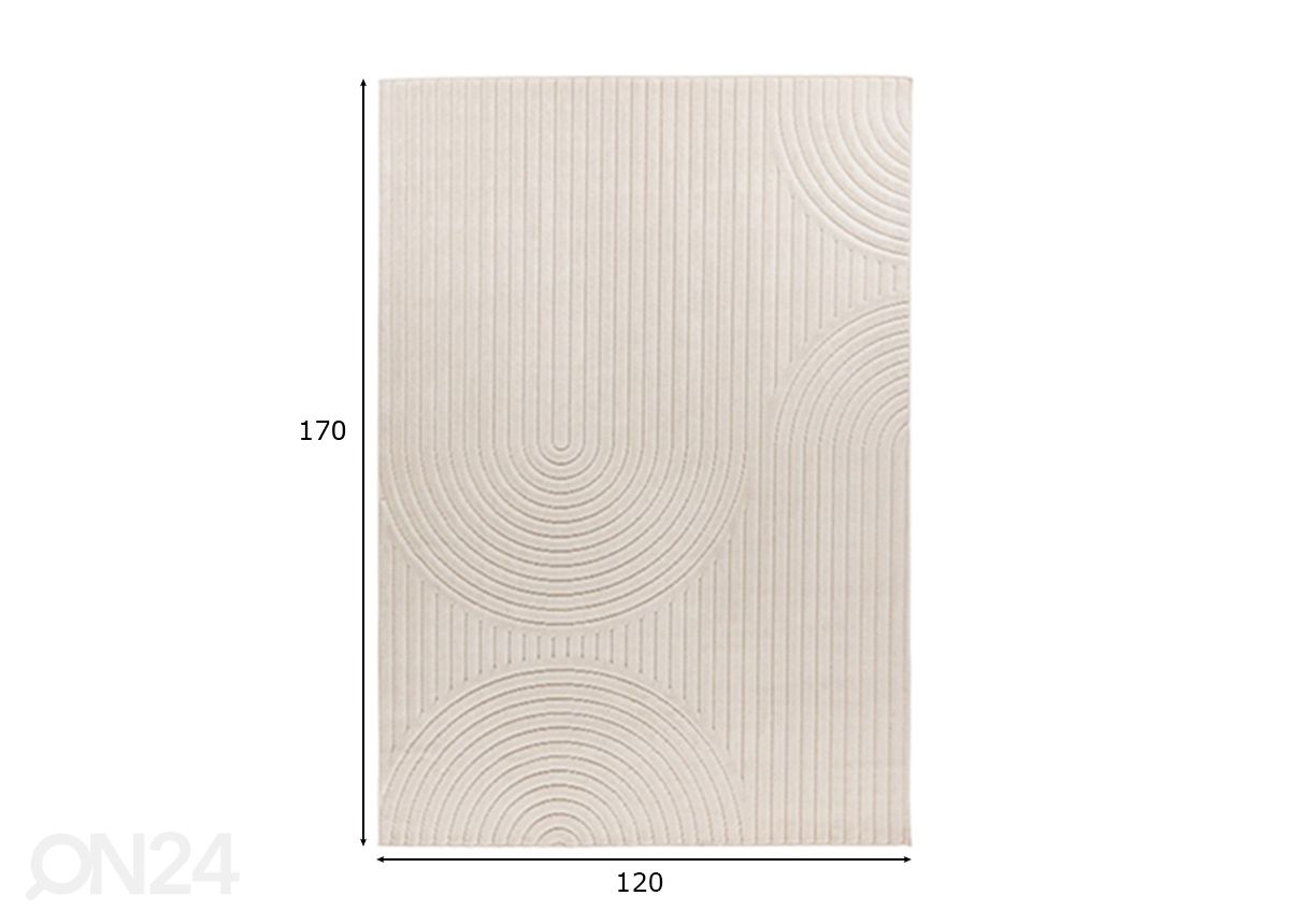 Matto Viva Ivory 120x170 cm kuvasuurennos mitat