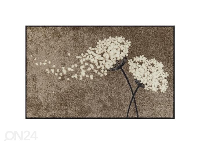 Matto Wishful Blossom taupe 75x120 cm kuvasuurennos