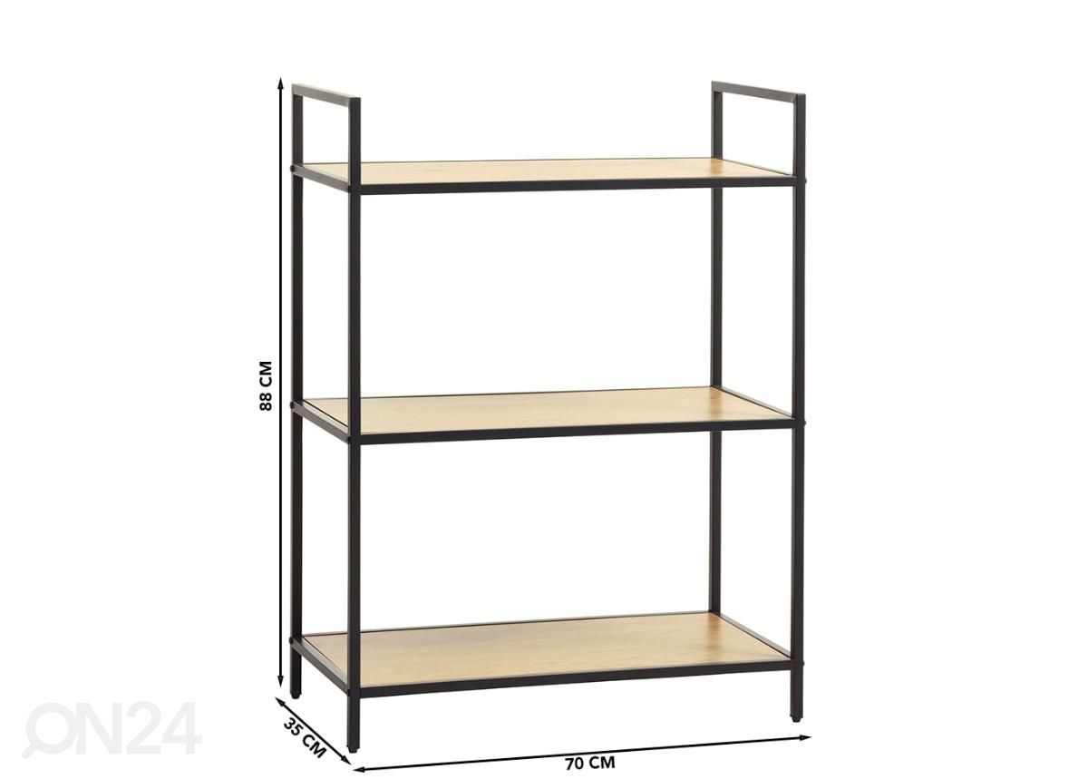 Metallihylly 77 cm kuvasuurennos mitat