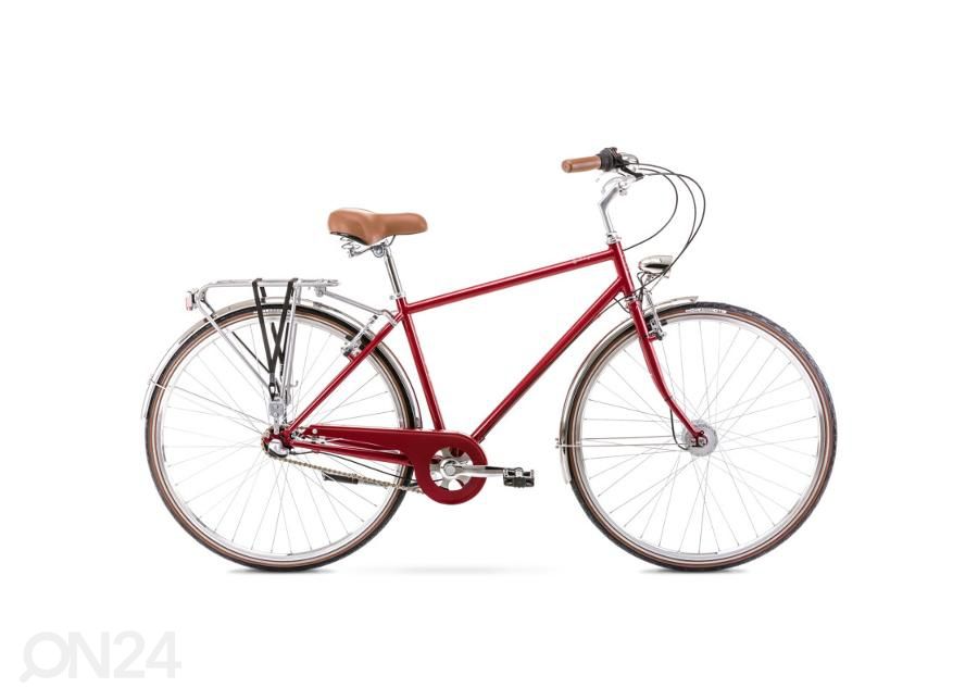 Miesten kaupunkipyörä ROMET Vintage Classic M, 28" L, punainen kuvasuurennos
