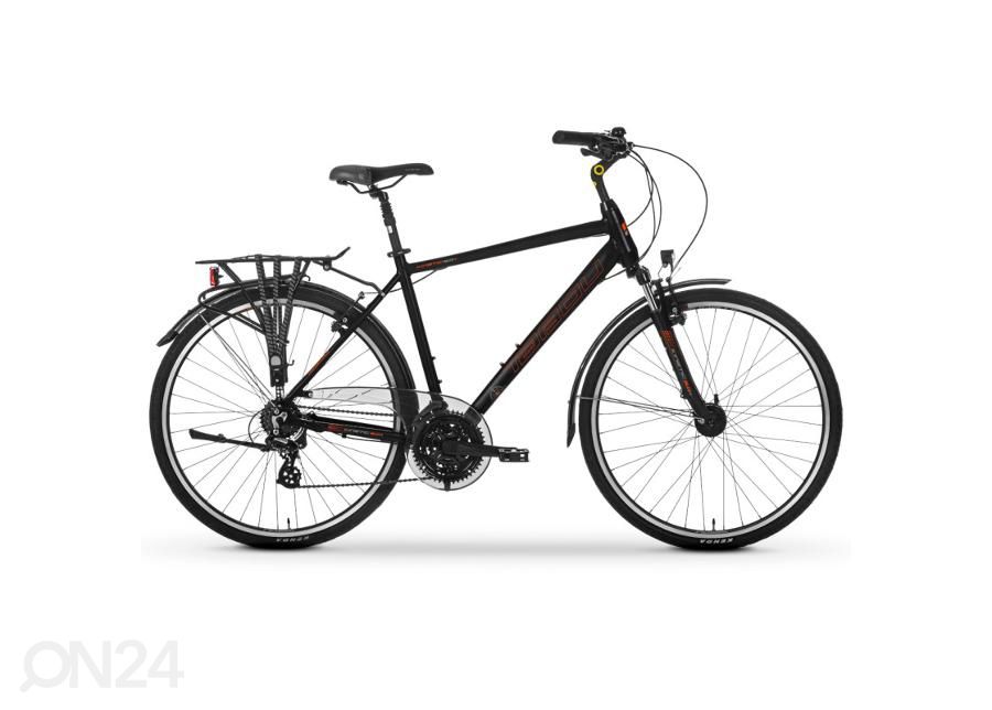 Miesten polkupyörä Tabou Kinetic 2.0 PLUS (2023) 28" L, musta-oranssi kuvasuurennos