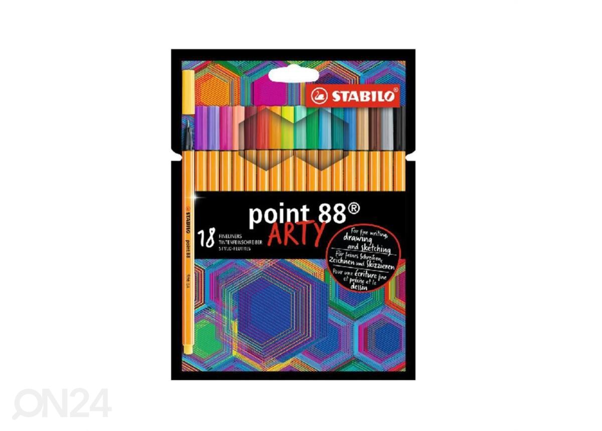 Mustekynät 18 väriä Stabilo point 88 - uutuus kuvasuurennos