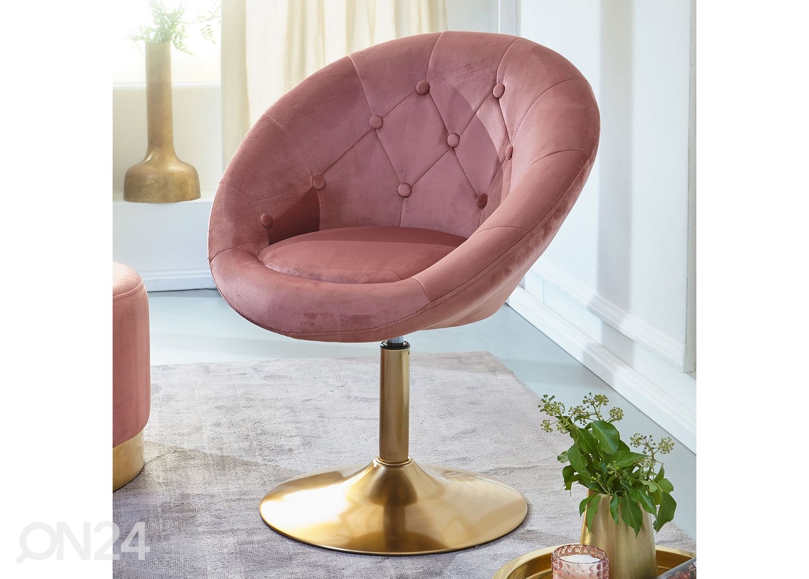 Nojatuoli Lounge, roosa kuvasuurennos