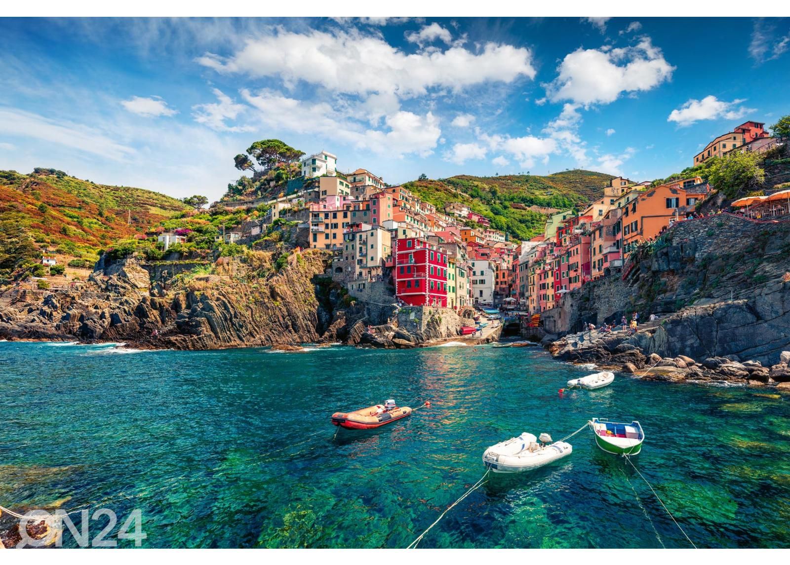 Non-woven kuvatapetti Beautiful Liguria City kuvasuurennos
