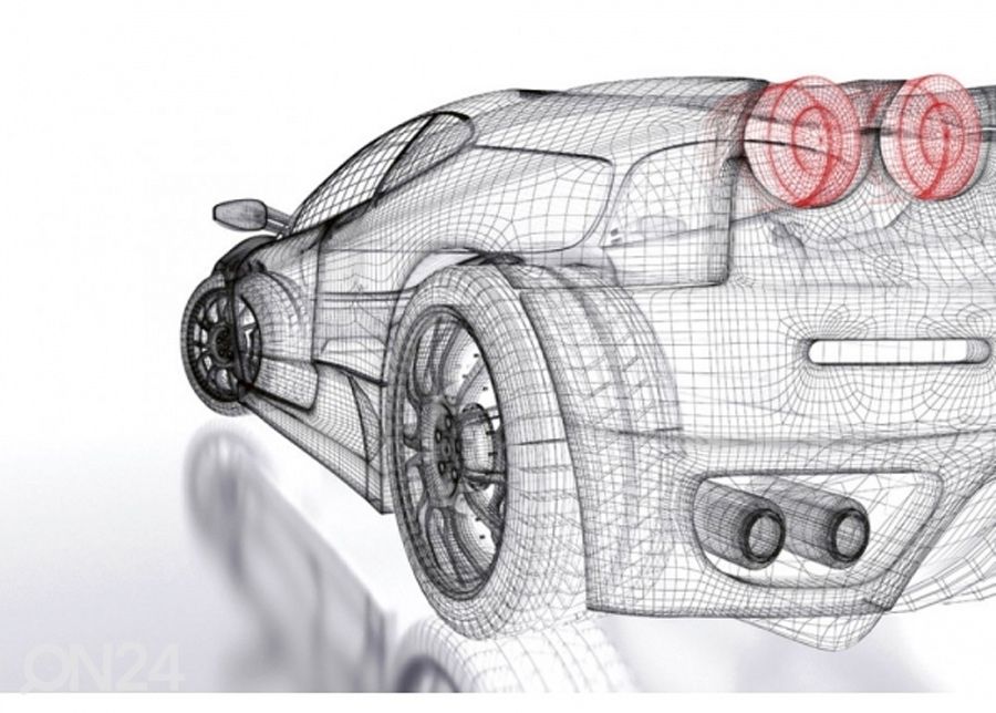 Non-woven kuvatapetti Car model light 225x250 cm kuvasuurennos