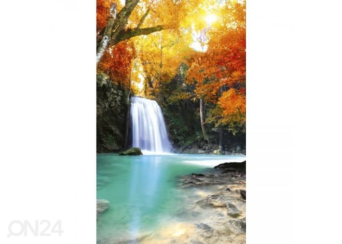 Non-woven kuvatapetti Deep forest waterfall 150x250 cm kuvasuurennos