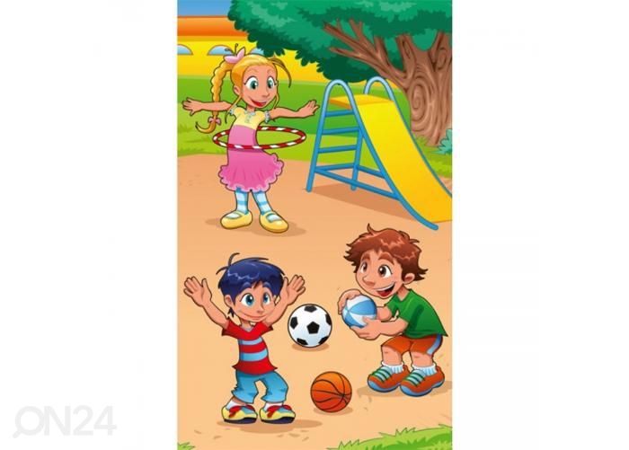 Non-woven kuvatapetti Kids in playground 150x250 cm kuvasuurennos