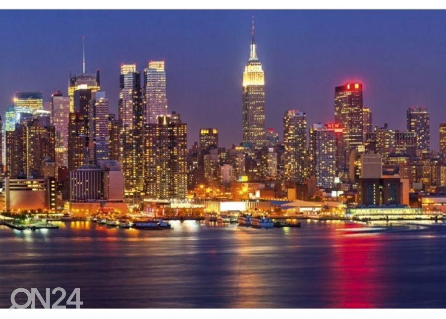 Non-woven kuvatapetti Manhattan at night 150x250 c kuvasuurennos