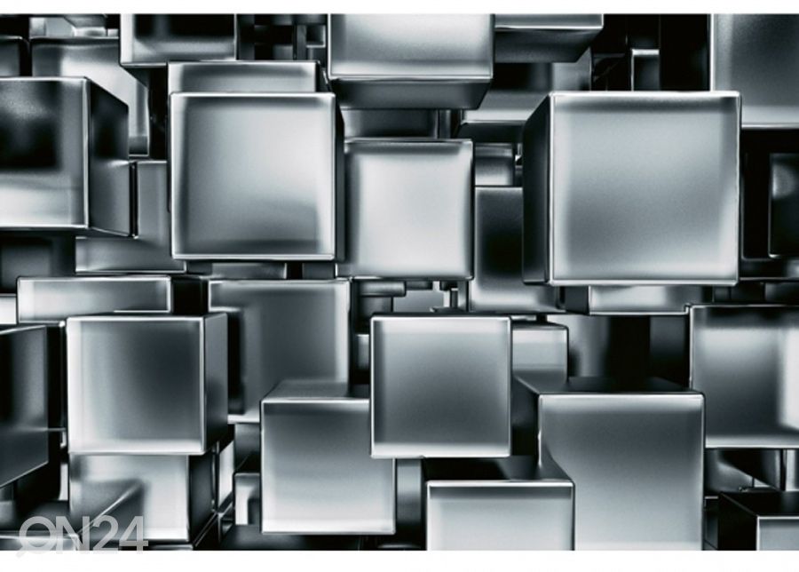 Non-woven kuvatapetti Metal cubes 150x250 cm250 cm kuvasuurennos