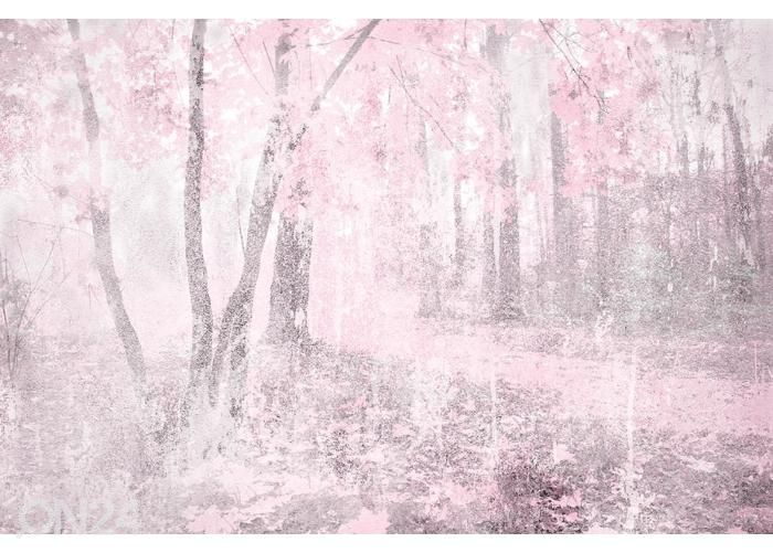 Non-woven kuvatapetti Pink Forest Abstract 150x250 cm kuvasuurennos