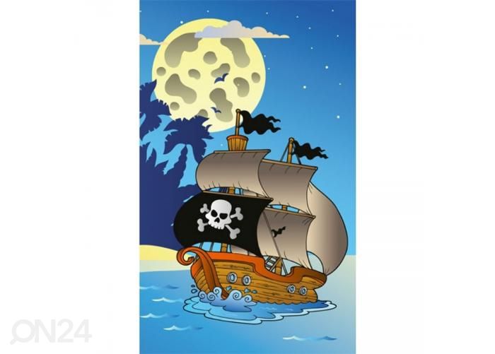 Non-woven kuvatapetti Pirate ship 150x250 cm kuvasuurennos