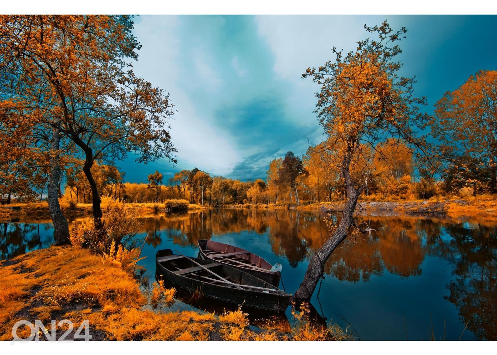 Non-woven kuvatapetti River In Autumn kuvasuurennos