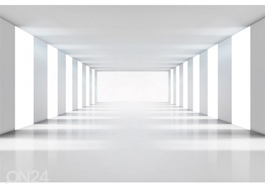 Non-woven kuvatapetti White corridor 225x250 cm kuvasuurennos