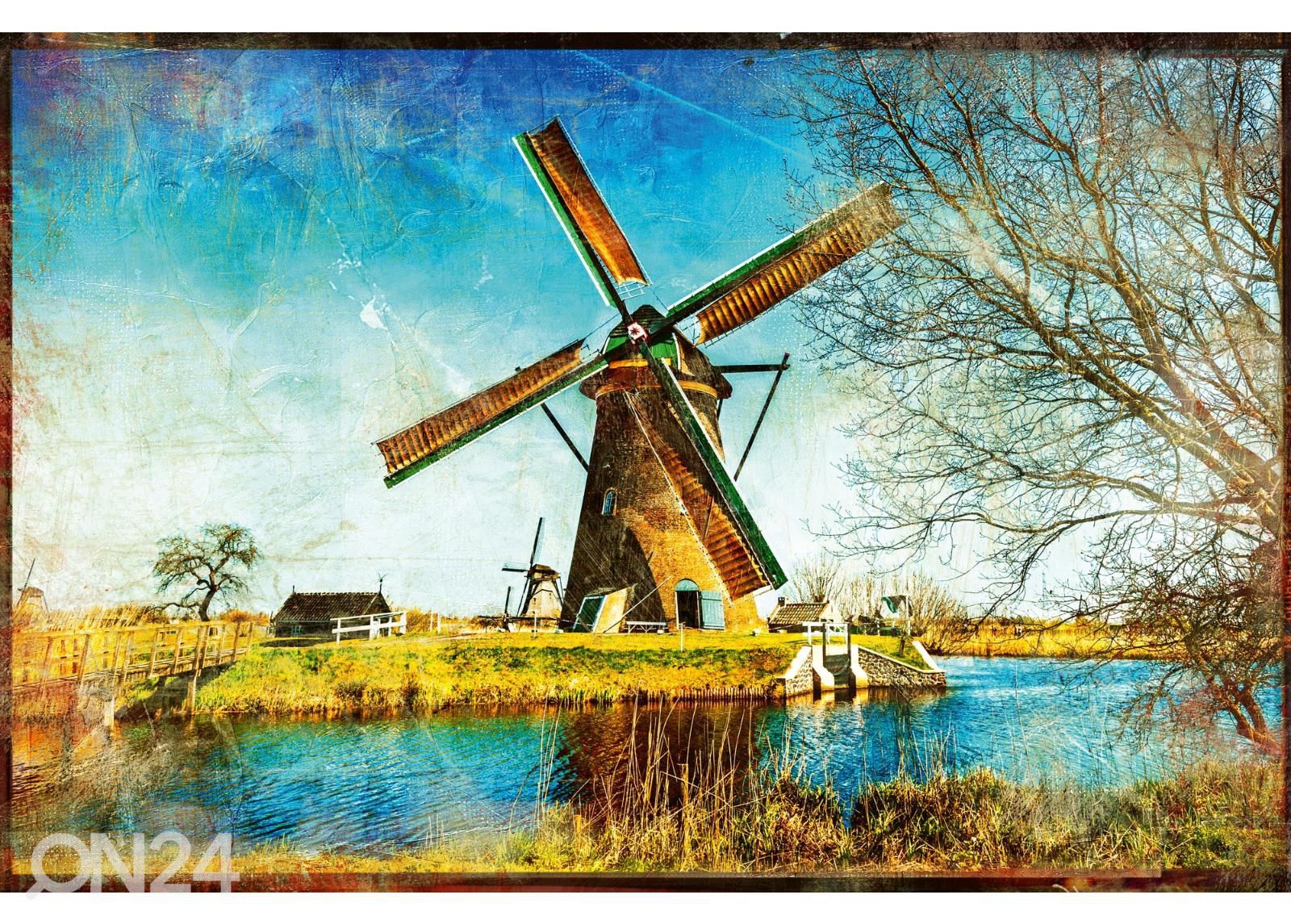 Non-woven kuvatapetti Windmills Of Holland kuvasuurennos