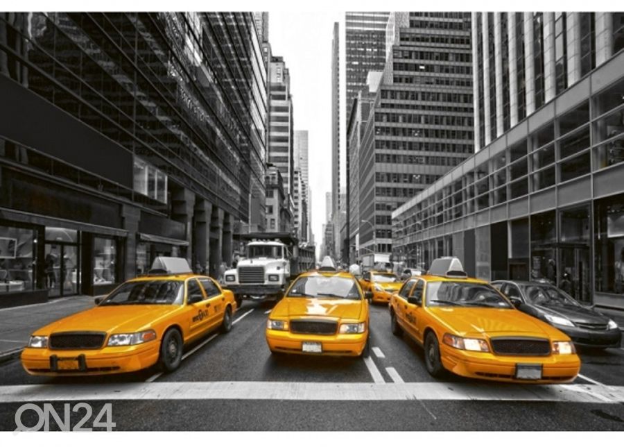 Non-woven kuvatapetti Yellow taxi 150x250 cm kuvasuurennos