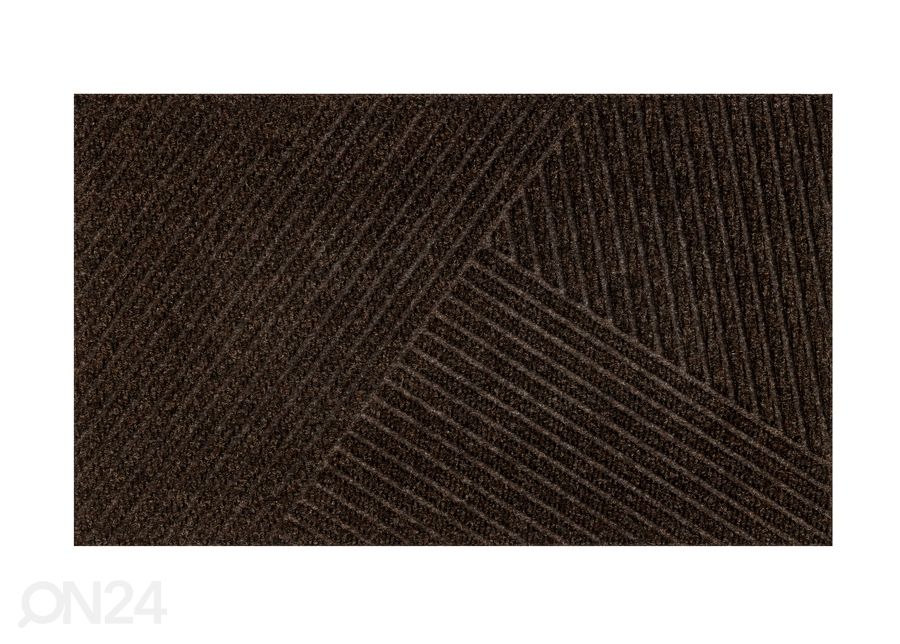 Ovimatto Dune Stripes dark brown 45x75 cm kuvasuurennos