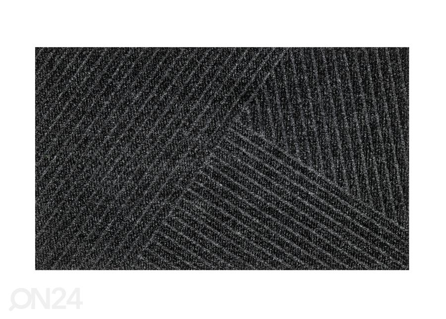 Ovimatto Dune Stripes dark grey 45x75 cm kuvasuurennos