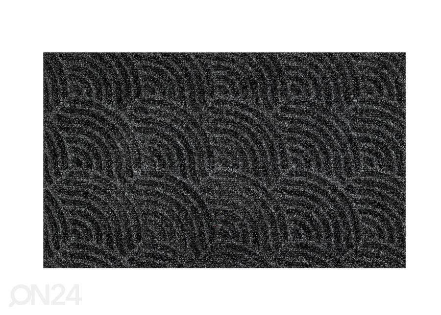 Ovimatto Dune Waves dark grey 45x75 cm kuvasuurennos