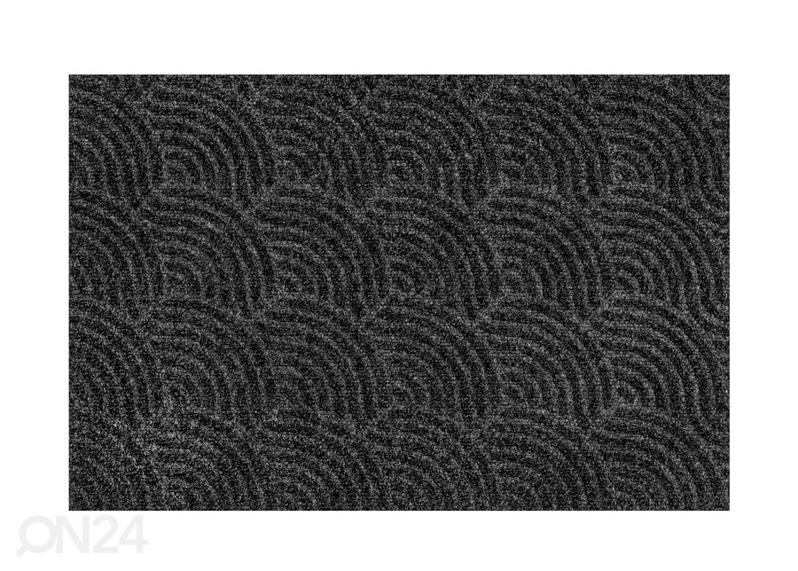 Ovimatto Dune Waves dark grey 60x90 cm kuvasuurennos