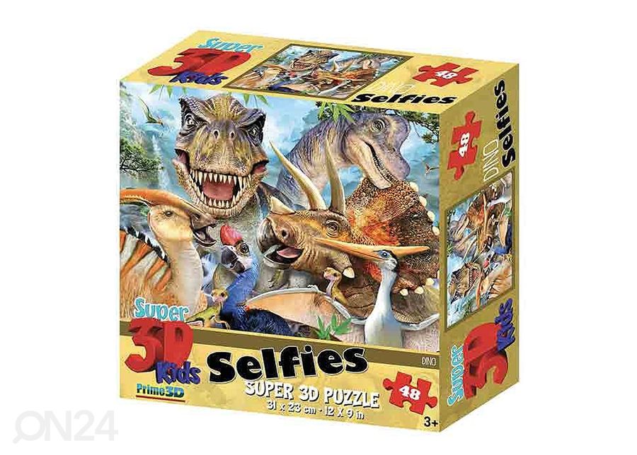 Palapeli 3D Dinosaurukset Selfies 48 osaa kuvasuurennos