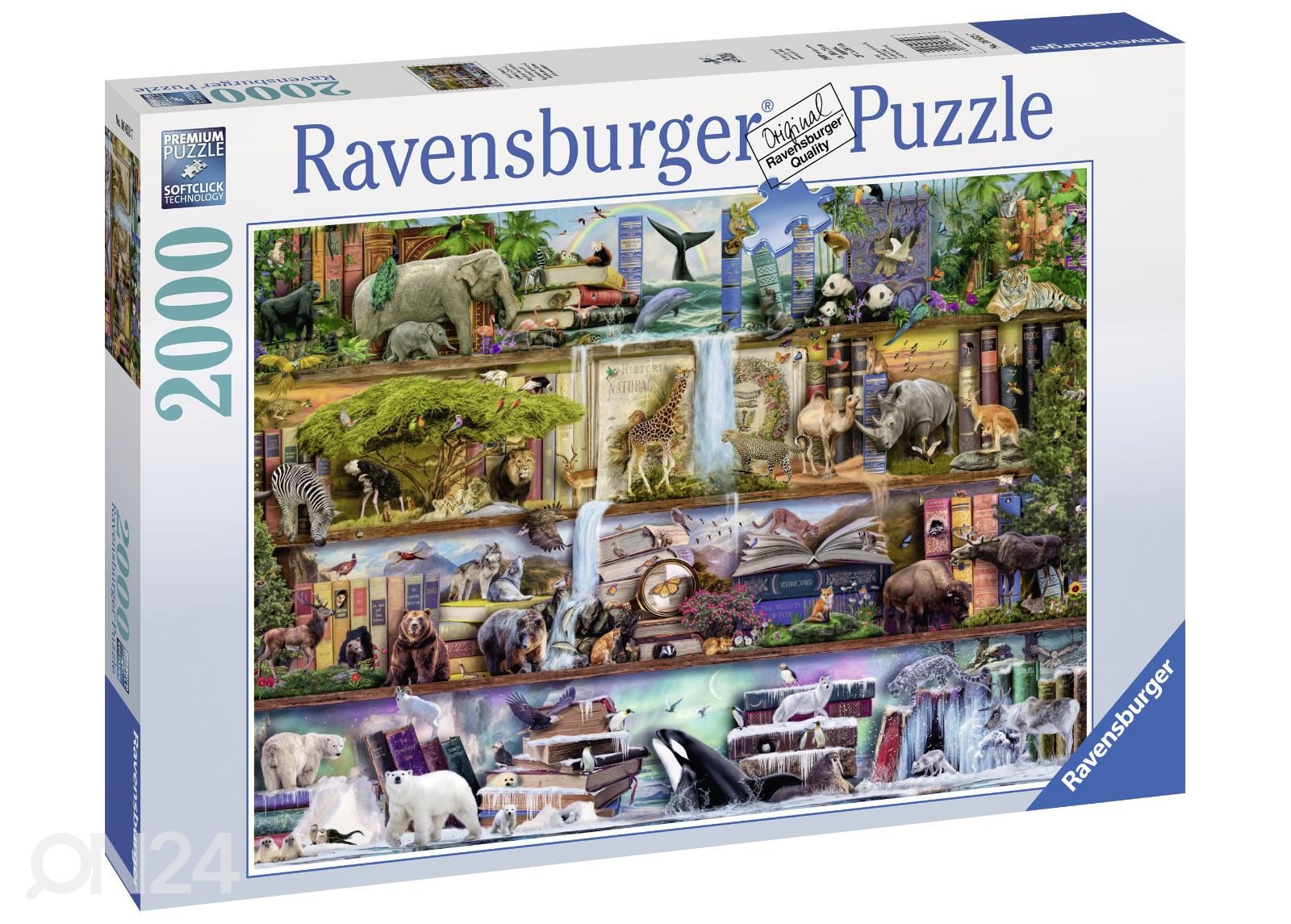 Palapeli Ravensburger Eläinten valtakunta 2000 palaa kuvasuurennos